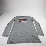 Miami Heat Fanatics Long Sleeve Shirt Men's Gray Used LT TOPS-182668