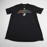 Kansas Jayhawks adidas Creator Short Sleeve Shirt Men's Black Used LT TOPS-176103