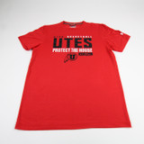 Utah Utes Under Armour Short Sleeve Shirt Men's Red Used M TOPS-176983