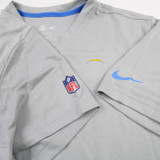 Los Angeles Chargers Nike Dri-Fit Short Sleeve Shirt Men's Gray Used XXL TOPS-177013