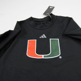 Miami Hurricanes adidas Long Sleeve Shirt Men's Black New with Tags S TOPS-177028