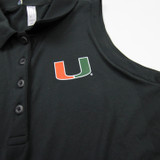 Miami Hurricanes adidas Polo Women's Black New with Tags M TOPS-177247