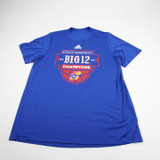 Kansas Jayhawks adidas Short Sleeve Shirt Men's Blue Used XL TOPS-177552
