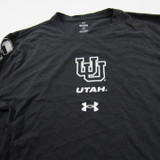 Utah Utes Under Armour Long Sleeve Shirt Men's Black Used M TOPS-177903