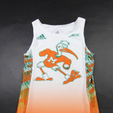 Miami Hurricanes adidas Compression Top Men's White Used Multiple Sizes TOPS-178111
