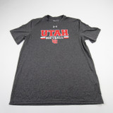Utah Utes Under Armour HeatGear Short Sleeve Shirt Men's Gray Used M TOPS-182696