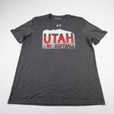 Utah Utes Under Armour HeatGear Short Sleeve Shirt Men's Gray Used M TOPS-182697