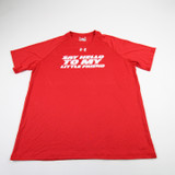 Under Armour HeatGear Short Sleeve Shirt Men's Red Used L TOPS-182713