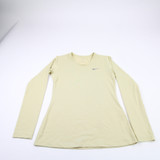 Nike Dri-Fit Long Sleeve Shirt Women's Gold Used L TOPS-178571