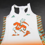 Miami Hurricanes adidas Sleeveless Shirt Women's White Used Multiple Sizes TOPS-178826