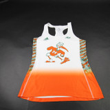 Miami Hurricanes adidas Sleeveless Shirt Women's White Used Multiple Sizes TOPS-178826