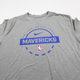 Dallas Mavericks Nike NBA Authentics Short Sleeve Shirt Men's Gray Used XLT TOPS-178770
