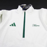 Miami Hurricanes adidas Pullover Men's White Used Multiple Sizes TOPS-178700