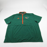 Miami Hurricanes adidas Pullover Women's Green New with Tags XXL TOPS-178706