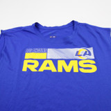 LA Rams Nike Dri-Fit Short Sleeve Shirt Men's Blue Used 3XL TOPS-178340