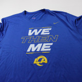 LA Rams Nike Dri-Fit Short Sleeve Shirt Men's Blue Used 4XL TOPS-178341