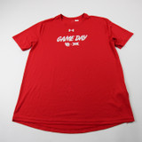 Utah Utes Under Armour HeatGear Short Sleeve Shirt Men's Red Used M TOPS-179308
