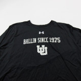 Utah Utes Under Armour Long Sleeve Shirt Men's Black Used M TOPS-179396