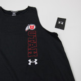 Utah Utes Under Armour Sleeveless Shirt Women's Black New with Tags L TOPS-179400