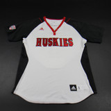 NIU Huskies adidas Game Jersey - Softball Women's White Used Multiple Sizes JRSY-011071
