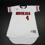 NIU Huskies adidas Game Jersey - Softball Women's White Used Multiple Sizes JRSY-011087