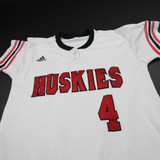 NIU Huskies adidas Game Jersey - Softball Women's White Used Multiple Sizes JRSY-011087