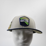 Seattle Seahawks New Era 59fifty Fitted Hat Unisex Beige New with Tags 7.25 HATS-016860