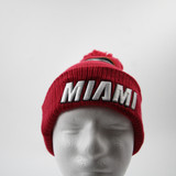 Miami Heat New Era Winter Hat Unisex Red Used OSFM HATS-016900
