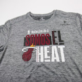 Miami Heat Fanatics Long Sleeve Shirt Men's Gray Used Multiple Sizes TOPS-179487