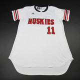 NIU Huskies adidas Game Jersey - Softball Women's White Used Multiple Sizes JRSY-011329