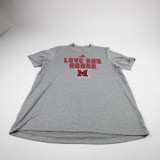 Miami RedHawks adidas Short Sleeve Shirt Men's Gray Used XL TOPS-181679