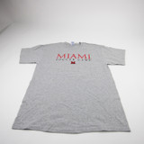 Miami RedHawks Gildan Short Sleeve Shirt Men's Gray Used L TOPS-181684