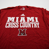 Miami RedHawks adidas Short Sleeve Shirt Men's Red Used L TOPS-181703