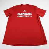 Kansas Jayhawks adidas Short Sleeve Shirt Women's Red Used XL TOPS-183070
