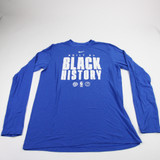 Nike NBA Authentics Long Sleeve Shirt Men's Blue Used Multiple Sizes TOPS-183334