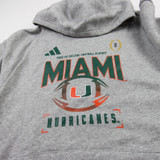Miami Hurricanes adidas Sweatshirt Men's Gray New without Tags XXL TOPS-183583