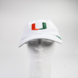 Miami Hurricanes adidas Adjustable Hat Unisex White Used OSFM HATS-017452