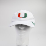 Miami Hurricanes adidas Adjustable Hat Unisex White Used OSFM HATS-017443