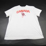 Team Canada Nike Nike Tee Short Sleeve Shirt Men's White Used XXL TOPS-187835