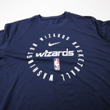 Washington Wizards Nike Dri-Fit Short Sleeve Shirt Men's Navy Used XL TOPS-189647