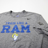 LA Rams Nike Dri-Fit Short Sleeve Shirt Men's Gray Used XXL TOPS-192595