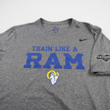 LA Rams Nike NFL On Field Dri-Fit Short Sleeve Shirt Men's Gray Used 3XL TOPS-192844