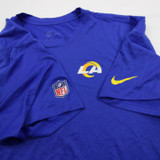 LA Rams Nike NFL On Field Dri-Fit Short Sleeve Shirt Men's Blue Used XXL TOPS-193311
