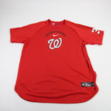Washington Nationals Nike MLB Authentic Short Sleeve Shirt Men's Red Used XL TOPS-193559