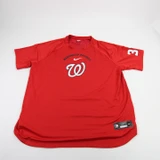 Washington Nationals Nike MLB Authentic Short Sleeve Shirt Men's Red Used XXL TOPS-193560