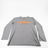 Iowa State Cyclones Nike Nike Tee Long Sleeve Shirt Men's Gray Used L TOPS-195234