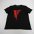Vlone Short Sleeve Shirt Men's Black Used L-TOPS-105810
