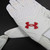 Under Armour Gloves - Lineman Men's White/Red New with Tags-EQPT-005404