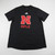 Nebraska Cornhuskers adidas Short Sleeve Shirt Men's Black New M-TOPS-150488
