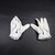 Nike Gloves - Receiver Men's White Used Multiple Sizes EQPT-006060